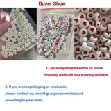 Acrylic Heart Beads Mixed Letters Bracelet Necklace DIY