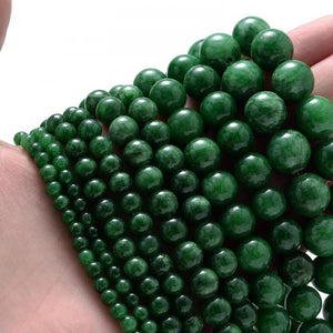 Chalcedony Stone Beads Deep Jades Loose Spacer Beads for Jewelry Making