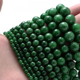 Chalcedony Stone Beads Deep Jades Loose Spacer Beads for Jewelry Making