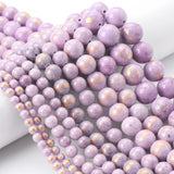 Purple Golden Jades Bead Natural Stone Beads for Jewelry Making DIY