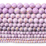 Purple Golden Jades Bead Natural Stone Beads for Jewelry Making DIY