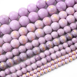 Purple Golden Jades Bead Natural Stone Beads for Jewelry Making DIY