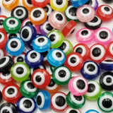 Oval Evil Eye Resin Spacer Beads - DIY Earring Bracelet Making