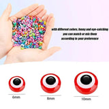 Oval Evil Eye Resin Spacer Beads - DIY Earring Bracelet Making