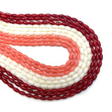 Red Coral Rice Beads 2-8mm Natural Bulk Jewelry Necklace Bracelet DIY 15 Inches