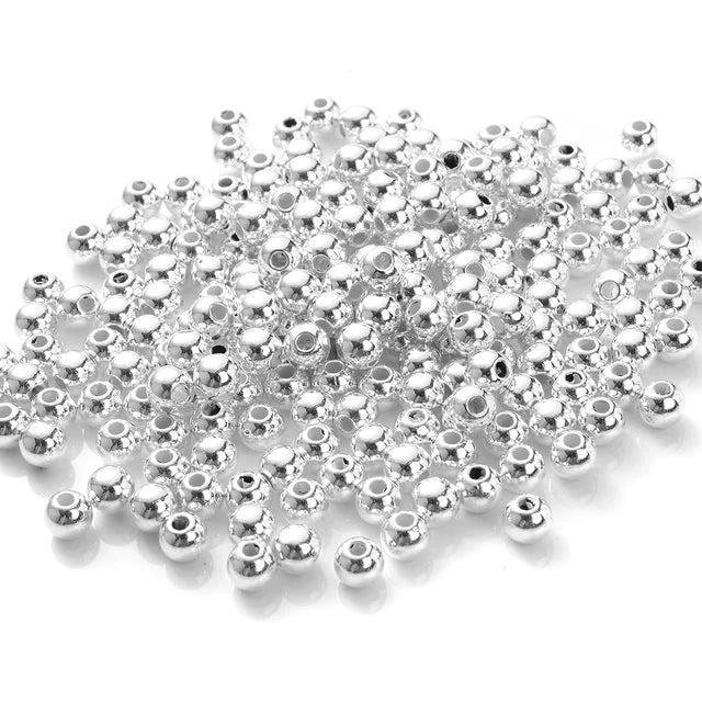 3mm CCB Spacer Beads Plated Round Seed Beads for Jewelry Making
