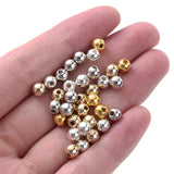 3mm CCB Spacer Beads Plated Round Seed Beads for Jewelry Making