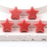 14mm Star Shape Ceramic Beads DIY Loose Porcelain Beads Jewelry Accessories