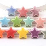 14mm Star Shape Ceramic Beads DIY Loose Porcelain Beads Jewelry Accessories