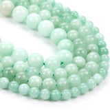 Green Burmese Jade Stone Beads Round Spacer Beads for Jewelry Making 4/6/8/10mm