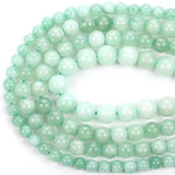 Green Burmese Jade Stone Beads Round Spacer Beads for Jewelry Making 4/6/8/10mm