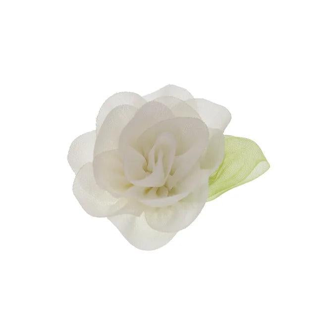 20pcs Rose Chiffon DIY Headgear Candy Box Flower Head Accessory
