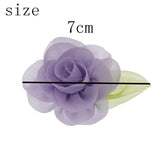 20pcs Rose Chiffon DIY Headgear Candy Box Flower Head Accessory