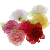 20pcs Rose Chiffon DIY Headgear Candy Box Flower Head Accessory
