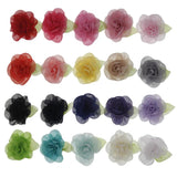 20pcs Rose Chiffon DIY Headgear Candy Box Flower Head Accessory