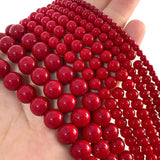 Red Coral Glass Beads Natural Spacer Stone Bead 4-12MM