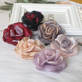 5PCS Chiffon Organza DIY Flowers Hair Accessories Fabric Corsage