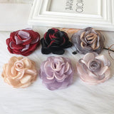 5PCS Chiffon Organza DIY Flowers Hair Accessories Fabric Corsage