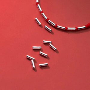 10pcs 925 Sterling Silver Tube Beads 6.3mm S925 Silver Bracelets Spacers