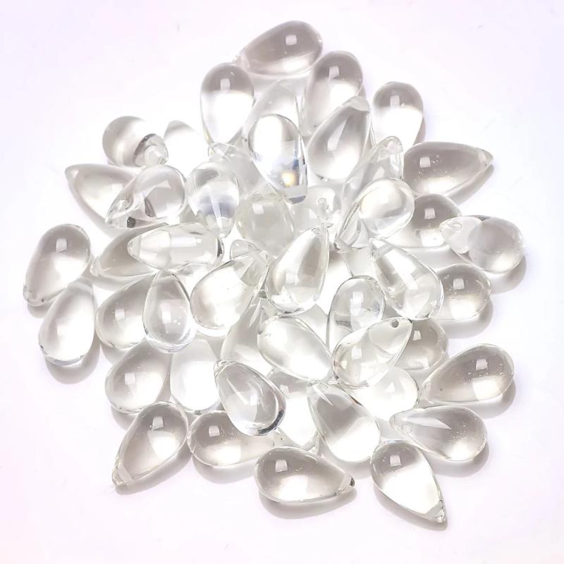 30Pcs Austrian Crystal Drop Charm Faceted Glass Teardrop Bead DIY