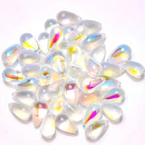 30Pcs Austrian Crystal Drop Charm Faceted Glass Teardrop Bead DIY