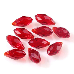 Austrian Clear Teardrop Crystal Beads Faceted Glass Spacer Beads