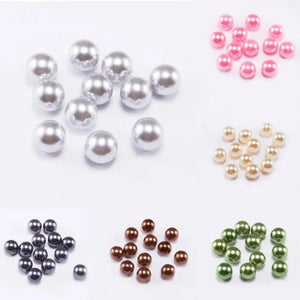 3 4 6 8 10 12 mm NO Hole Bead Loose Beads ABS Pearl Beads Plastic Acrylic Beads