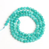 2/3/4mm Amazonite Natural Stones Faceted Loose Spacer Waist Beads Charm Women