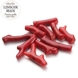 5pcs Natural Red Coral Beads Tree Shape DIY African Wedding Necklace