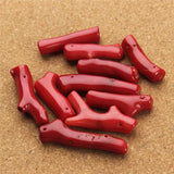 5pcs Natural Red Coral Beads Tree Shape DIY African Wedding Necklace
