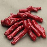 5pcs Natural Red Coral Beads Tree Shape DIY African Wedding Necklace
