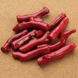 5pcs Natural Red Coral Beads Tree Shape DIY African Wedding Necklace
