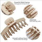 6Pcs Women Claw Clip Set Headwear Large Hair Claw Multiple Styles For Girls