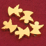 5Pcs/Lot 2mm Hole Rose Plated Angel Wings Charms Spacer Beads for Jewelry Making