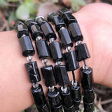 Tourmaline Cylinder Shape Stone Beads, 7.5'' Strand
