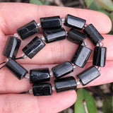 Tourmaline Cylinder Shape Stone Beads, 7.5'' Strand