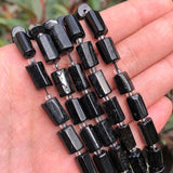 Tourmaline Cylinder Shape Stone Beads, 7.5'' Strand