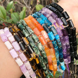 Tourmaline Cylinder Shape Stone Beads, 7.5'' Strand