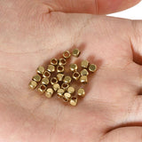 100pcs Square Golden Brass Cube Beads Jewelry Making DIY Craft Accessories