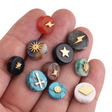 5pcs Natural Stone Bead Charms for Jewelry Making Bracelet