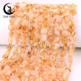 Citrine Nuggets Stone 8-10mm Loose Natural Gemstone Beads