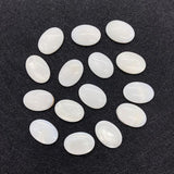 20pcs Oval Glaze Ring Face Freshwater Pearl Shell 13x18mm DIY