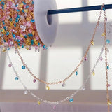 1 Meter Colorful Crystal Beads Link Chains No Fade