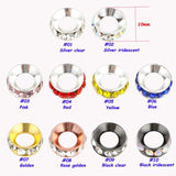 10-30pcs 10mm Metal Rhinestone Spacer Beads for Jewelry Making DIY