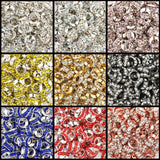 10-30pcs 10mm Metal Rhinestone Spacer Beads for Jewelry Making DIY