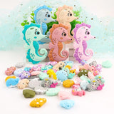 Kovict Silicone Beads Seahorse Mermaid Whale Shell Pendant DIY Jewelry