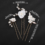 Flower Pearl Brida Hair Accessories Set Wedding Bride Hairpins