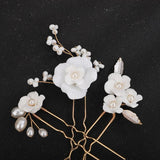 Flower Pearl Brida Hair Accessories Set Wedding Bride Hairpins