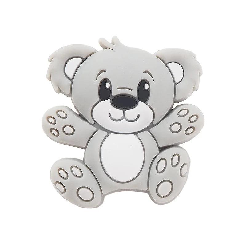 Chenkai 10PCS Silicone Animal Beads Baby Teething DIY Pacifier Chain Making