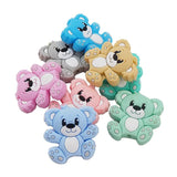 Chenkai 10PCS Silicone Animal Beads Baby Teething DIY Pacifier Chain Making